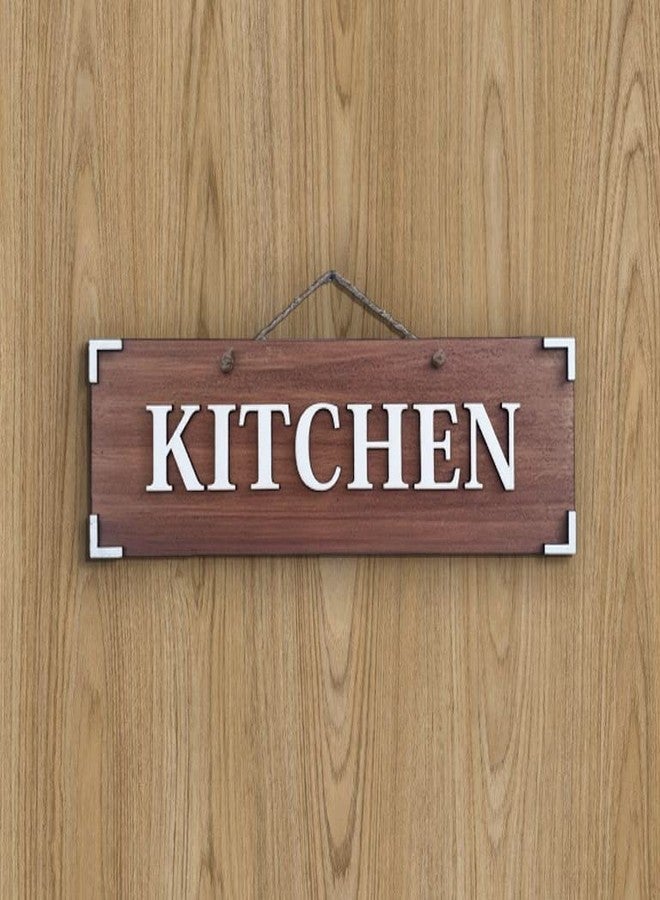 Chalk My Theme Wooden Kitchen Sign Board Door and Wall Hanging | Kitchen Interior for Home, Office, Hotel, Café, and Restaurant | Kitchen Décor | Kitchen Decoration Items 15.5 X 5 Inches - Image 2